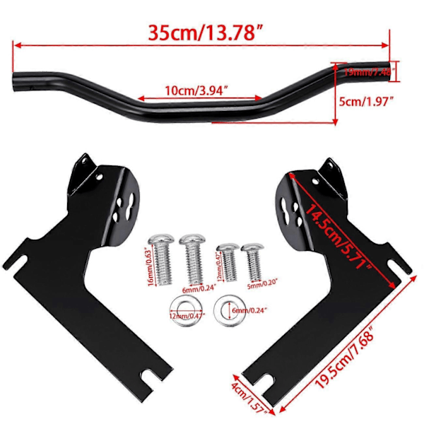 Dot-Style Blinklysstang til Forbikørsel for 1994-2013 Harley-Davidson Road King, Electra Glide og Touring Modeller - Perfekt BLACK