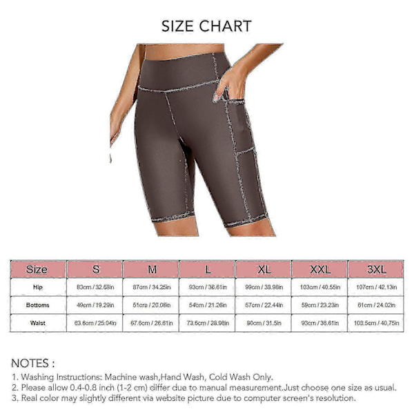 Dykkarshorts för kvinnor, minskad skavning, lättviktiga, mjuka, hudvänliga, våtdräktshorts för surfing - Perfekt Brown 3XL