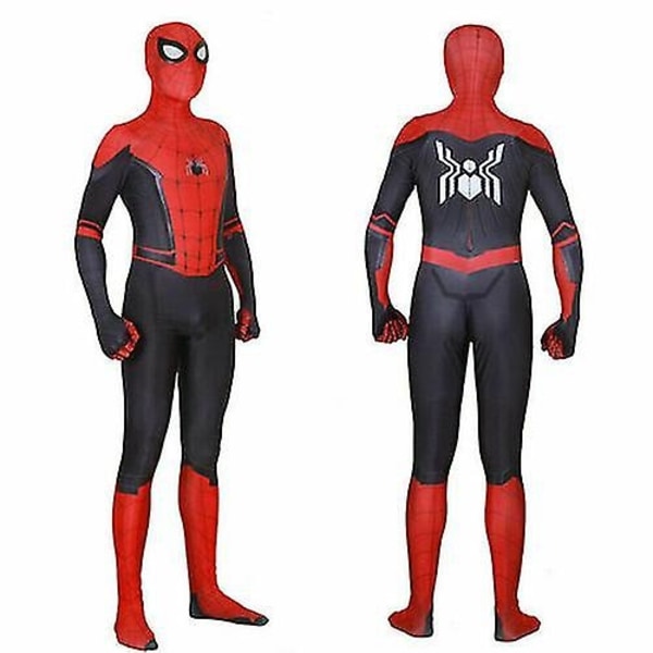Spider Man Into The Superhero Costume Kids Miles Morales Cosplay Voksen - Perfet Red 180cm