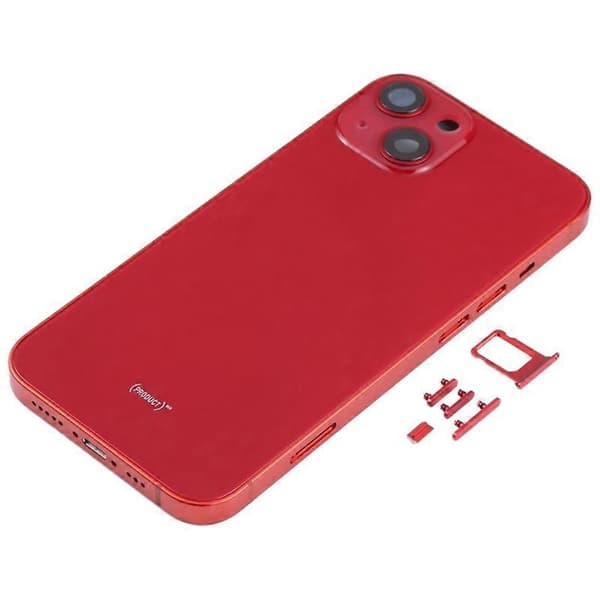 for iPhone 13 6.1 tommer Bak Batterideksel + Midtre Plate Ramme + Sideknapper Erstatning - Perfekt Style D