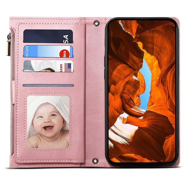 Samsung Galaxy S25 FE Starry Night Series Wallet Telefoncover - Lædermateriale med Håndledsrem