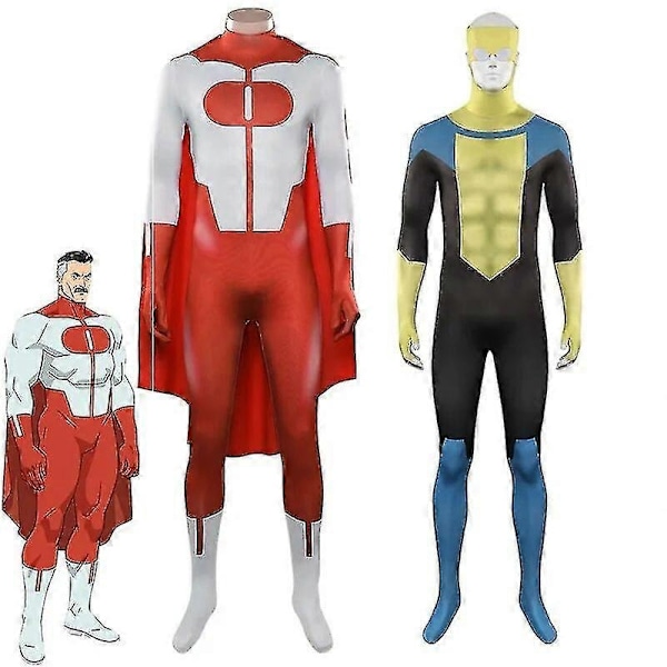 Invincible Omni Man Mark Nolan Cosplay -asu haalari viitta asut Halloween karnevaali juhlapuku aikuinen Y-Perfet yellow XXL