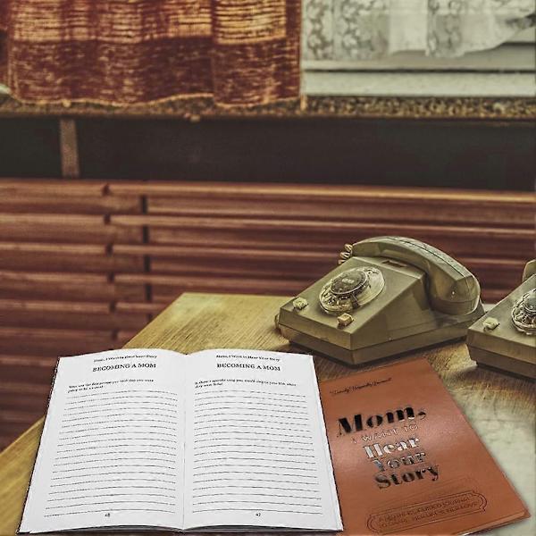 Mor, jeg vil høre din historie - Guidet journal til mødre, Hardback notesbog med båndbogmærke, Meningsfuld fødselsdagsgave til mor-Perfet