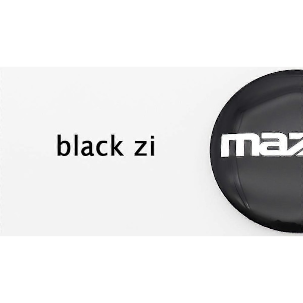 56/60/65/68mm Auton Pyörän Keskihubin Kannen Merkkipeite ja Tarra Mazdaan, Kestävä Auton Koristeluvaruste - Täydellinen black zi 68mm