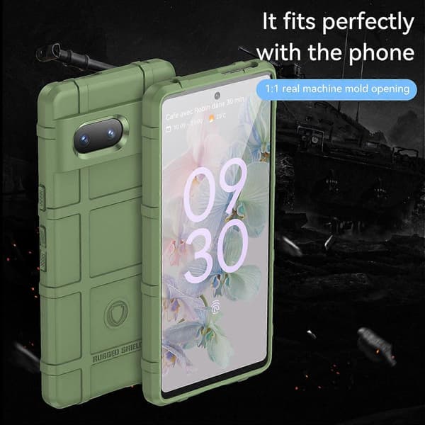 Kompatibel med Pixel 7 Full Coverage Stötsäkert TPU-telefonfodral - Perfet Green