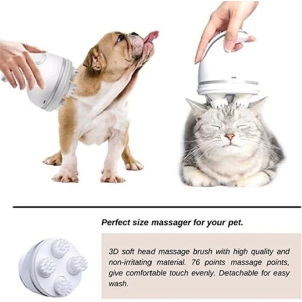 Electric Cat Dog Body Massager Care Relax Olkapää Kaula Syväkudos Päänahka - Perfet
