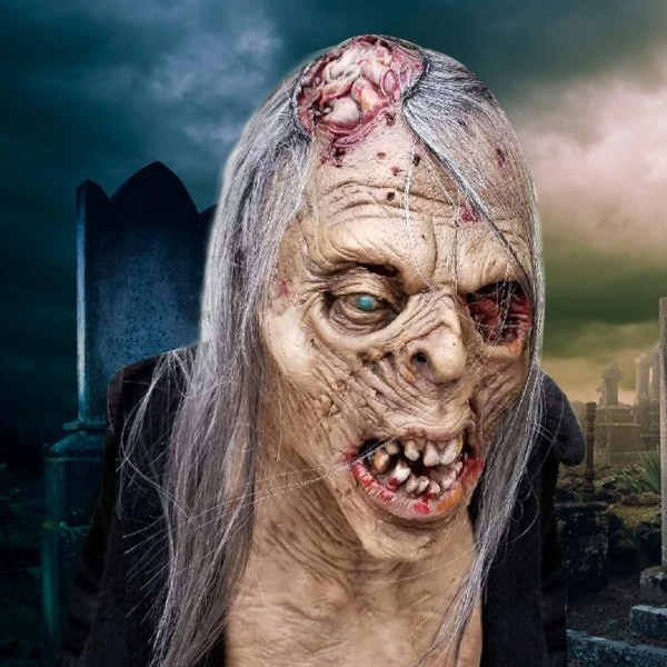 SINSEN Halloween Scary Zombie Mask Realistisk Old Man Mask - Perfet