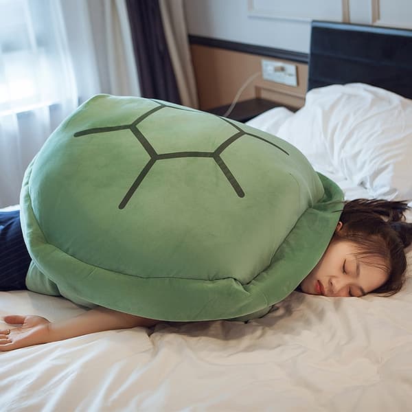 Bærbar Skildpaddeskal Plys Legetøj Rollespil Gave 80cm - Perfekt