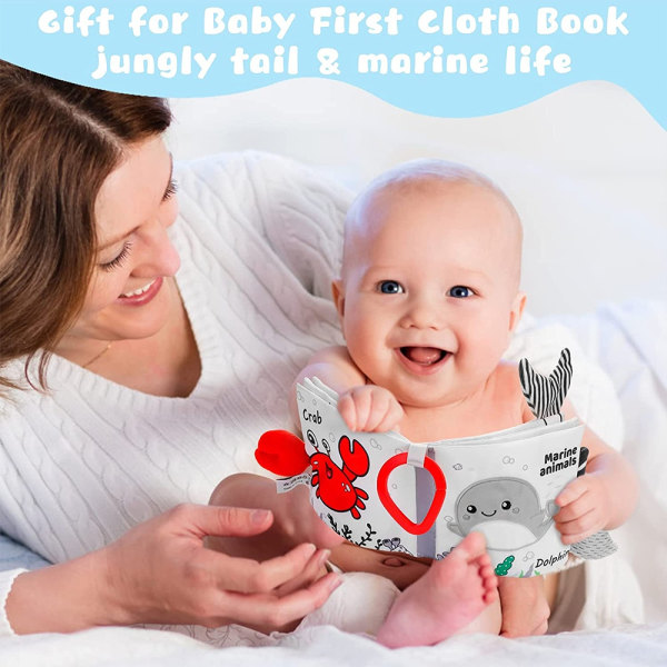 Korkeakontrastisia kirjoja pehmeistä kankaista Baby Montessori Sensory Toys Toy ocean