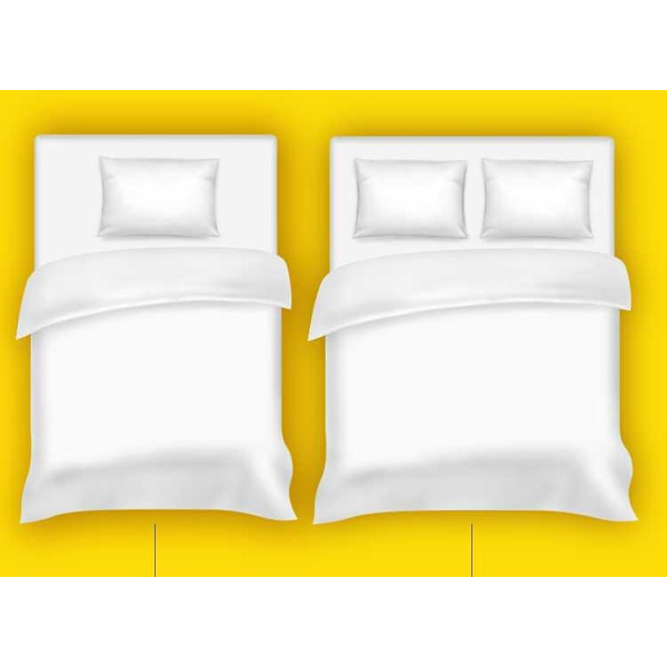 Engångs sängkläder 2 st - Enkel säng 3 delar - Perfet