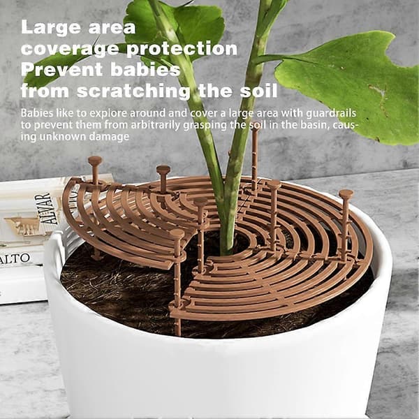 Blomkruka Läcksäker Skydd Universal Justerbar-Räls Halkfri Fast Staket-Perfekt Globe Coffee Medium
