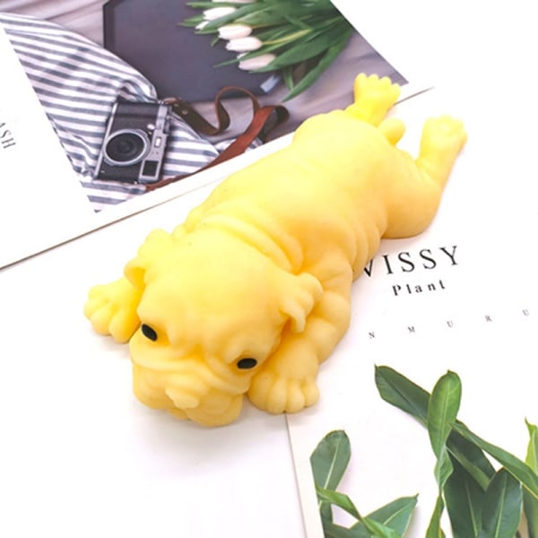 Mode Vent Stress Relief Praktiska skämt Squeeze Toy Dog For Kids Vänner - Perfet Yellow