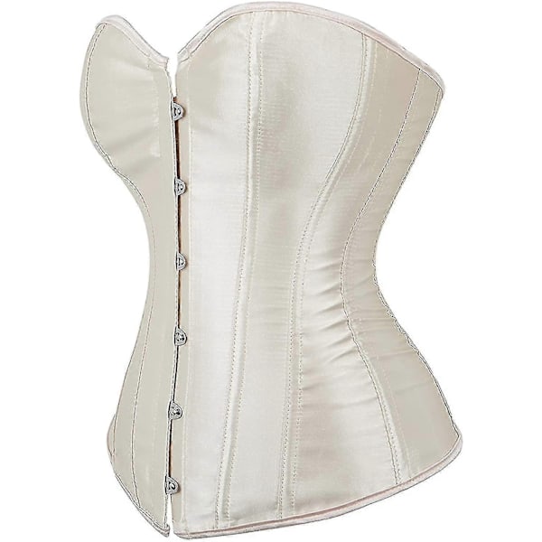 Kvinders Bustier Korset Top Sexy Lingeri Sæt Sort Satin Talje Cincher-Perfet Gold 4x-large