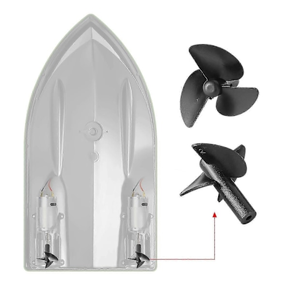 Propellermotor & Vänster/Höger Propellerskydd Fiske Bete Båt Reservdelar-Perfet 1 pair of Propeller