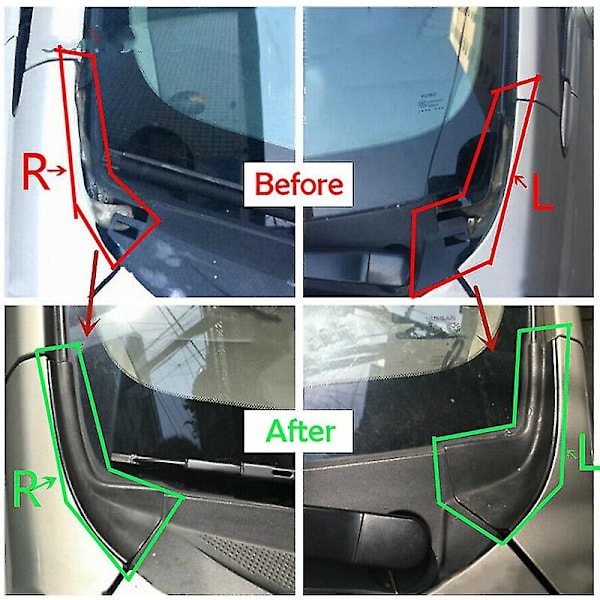 Fönsterkarmgrill, yttre skydd, förlängning, för Nissan Versa Sedan Hatchback Tiida 2007-2012 Tillbehör - Perfekt