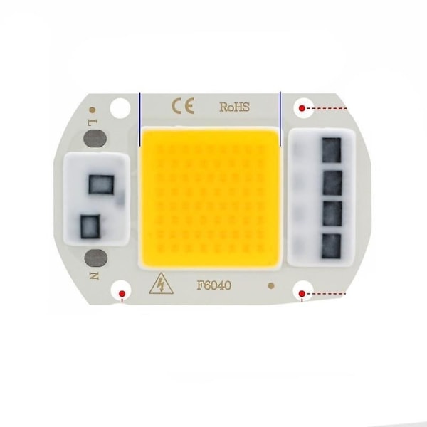 Led Cob Chip 10w/20w/30w/50w/220v Smart Ic Ingen drivrutin behövs 3w/5w/7w/9w LED-lampa - Perfet Cool White 5W