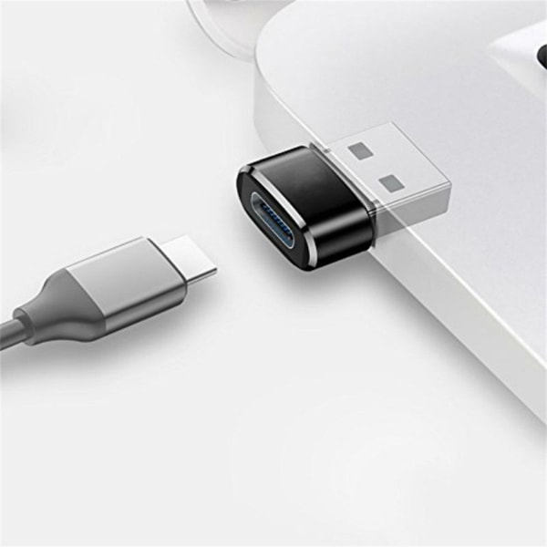 USB Typ A hane till USB typ C honkontakt Adapter typ c USB standard dataöverföring Laddning för iphone12 - Perfet