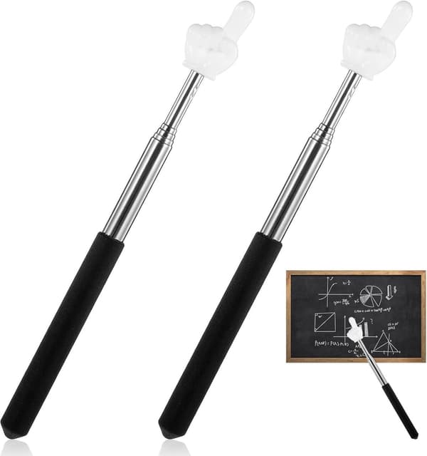 Todelt sæt - Udtrækkelig stylus - 17-55 cm - Sort