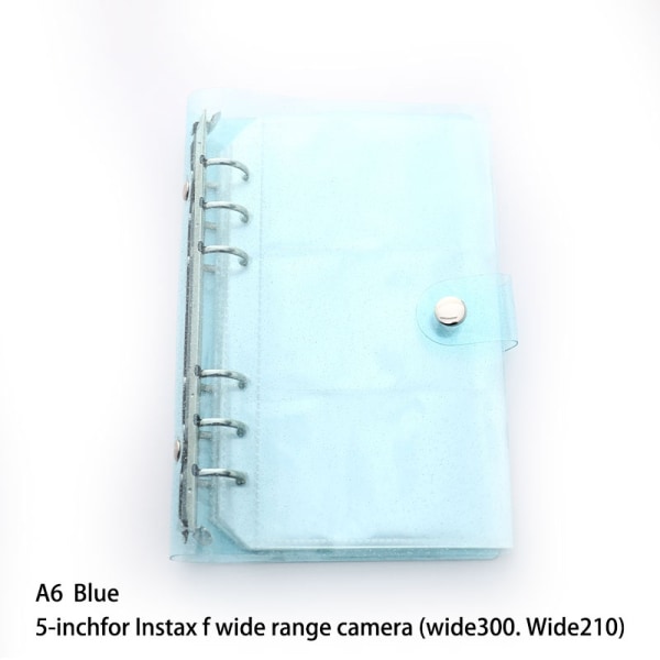 Fotoalbum 3/5 tums fotokort Binder Instax Mini Album - Perfet Blue A6