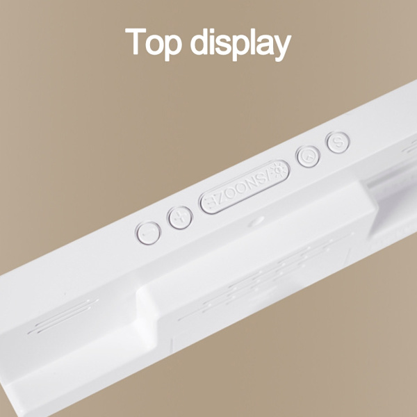 Digital väckarklocka för sovrum, med temperaturjustering - Perfet White shell white