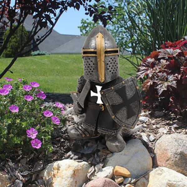 Knight Gnomes Guard 1/8 st konst Desktop Ornament Skulptur Soldat Miniatyr Figur Collection heminredning H
