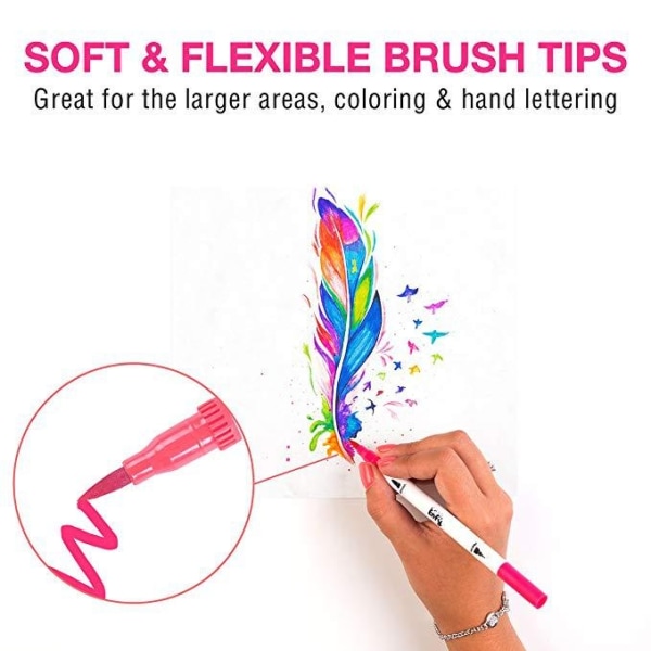 48 farver akryl maling tuscher Vandtætte akryl penne - Perfet
