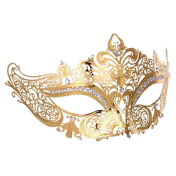 Kvinnor Metall Rhinestone Venetian Mask Maskeradmasker för Bröllopsbal Fest-Perfekt