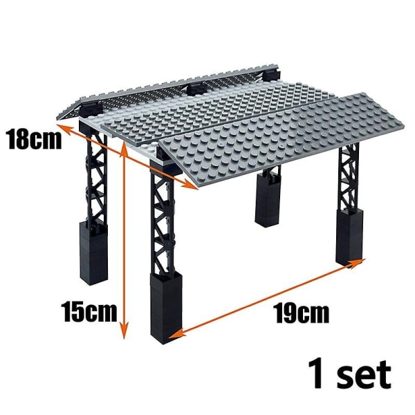 Bytog deler Bro Tunnel Modell Rett buet skinne Murstein Myk Fleksibel Cross Track Jernbane DIY byggeklosser train station 1set