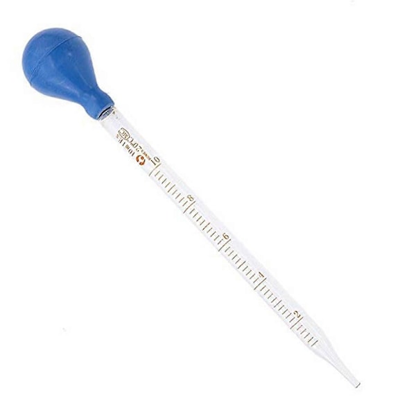 10 ml Glas Skala Linje Dropper Pipette Laboratorie Dropper Dråbepipette Blåt Gummihoved Pipettorer - Perfekt