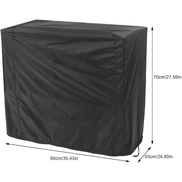 Cover Svart, UV-skydd/Vattentätt/ Cover UV-skydd Dammtät Vattentätt Vindtät Utegrill Trädgårdsgrill (80x66x100cm) - Perfet