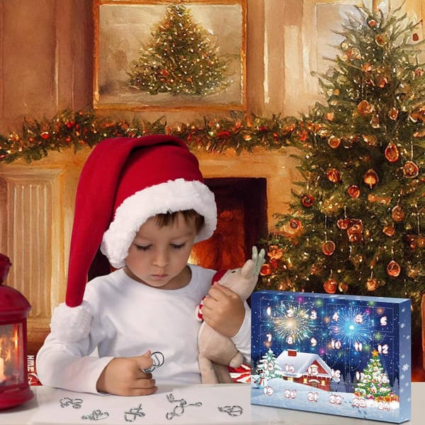 Første adventskalender 2024 Barn Voksne Puslespill Gutter Jenter, 24 P