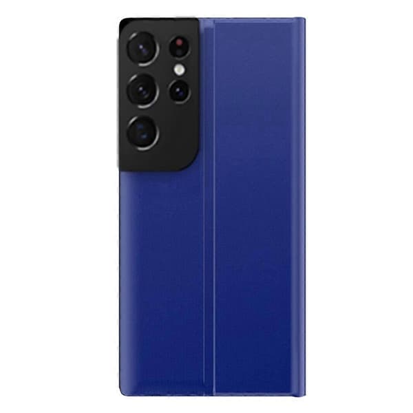 Kompatibel med Samsung Galaxy S21 Ultra 5G Fönsterfodral PU Läder Ställ - Perfekt Style E