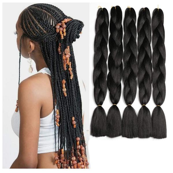 Ombre Braiding Hair, 24" Ombre Jumbo Braids Braiding Hair, 5 kpl - Perfet