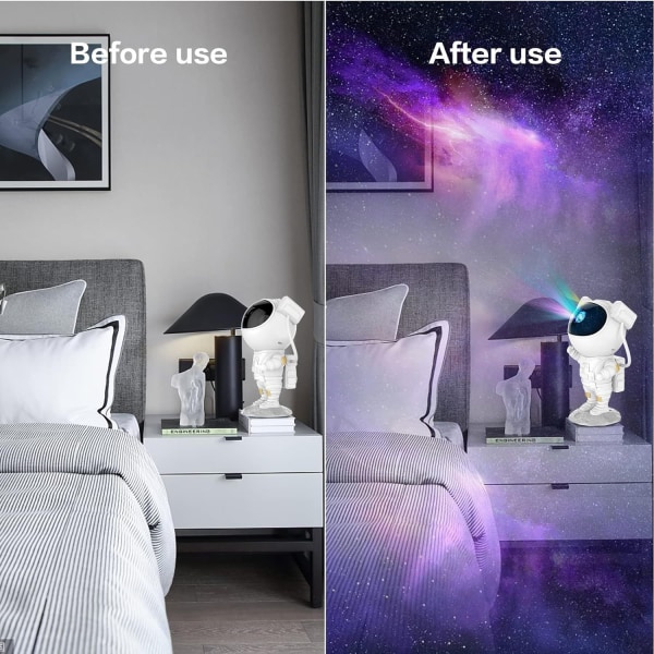 Astronaut Galaxy Projector Stjernehimmel Nattlys Astronaut - Perfet As shown in figure