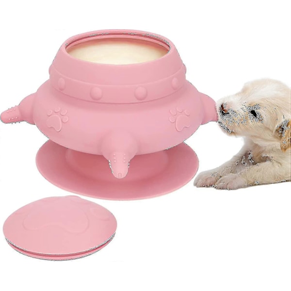 Valpefôringsmelkebolle for sykepleievalper, 4-nippel valpeflaske for flere valper, 240 ml hundeboblefôrer - Perfekt Pink