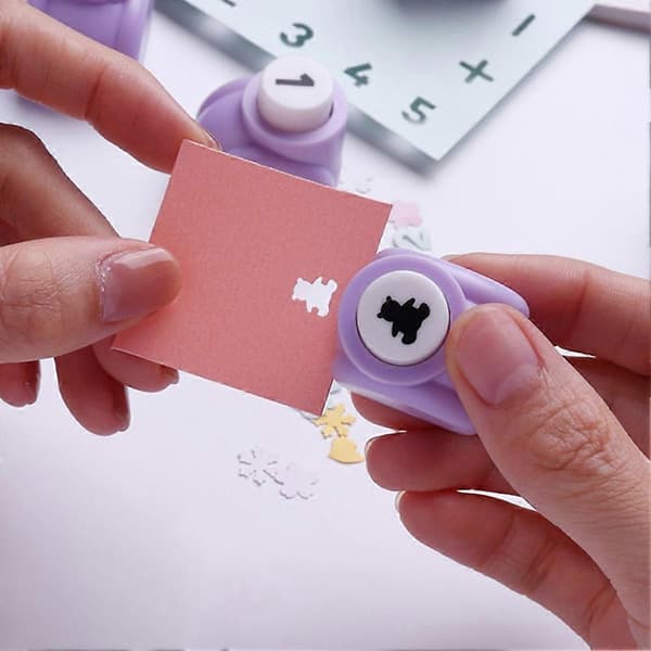Bærbar Mini Håndverktøy Hull Punch - Enkel DIY Pregeenhet for Barn, Scrapbooking og Kortlaging - Perfekt Maple Leaf