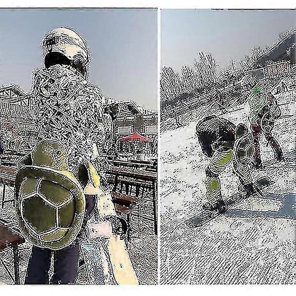 Ski-, Skate- og Snowboardbeskyttende Utstyr, Søt Skilpadde Matte - Perfekt Yellow Kid Knee