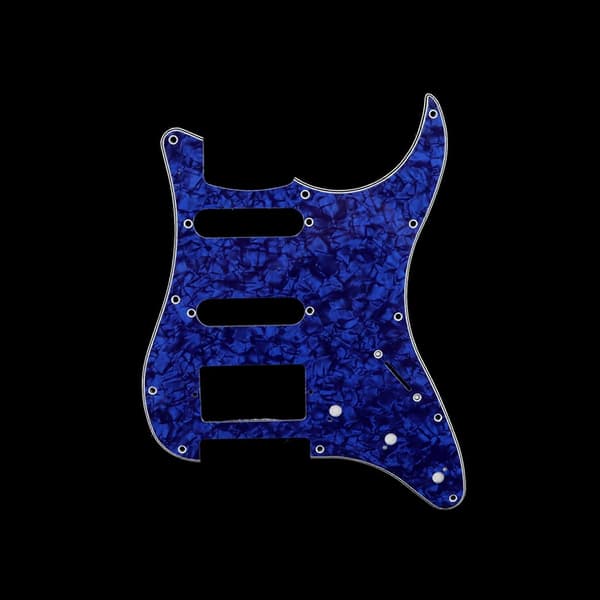 Flerfärgad 11-håls SSH Gitarrplektrumskydd Reptålig Platt Kompatibel med ST SQ Elgitarrer 3-lagers SSH Gitarrplektrumskydd Gitarrdelar-Perfekt off white
