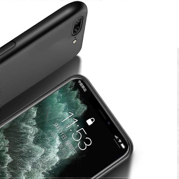 Klassisk Tilt Strip Grain Magnetisk Støtsikker PC + TPU-deksel Kompatibelt med iPhone 8 Plus / 7 Plus-Perfet Black