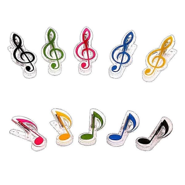 10 stk. Fargede Papirklips Plastgrep Plast Papirklips Mini Permklips - Perfekt