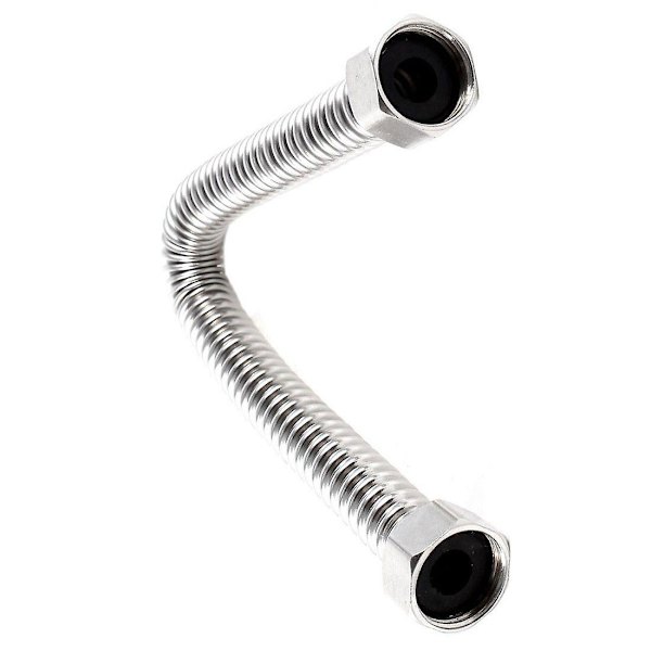 Badeværelse 19mm Brusehovedslange i Rustfrit Stål 30cm Sølv-Perfet