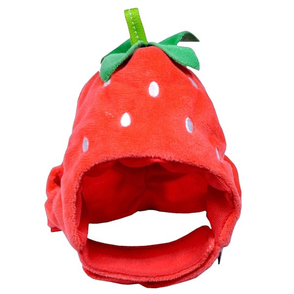 Cute Hat for Cat Fruit Dress Up Costume Pet Cap Soft Warm Headwear-Perfet Strawberry