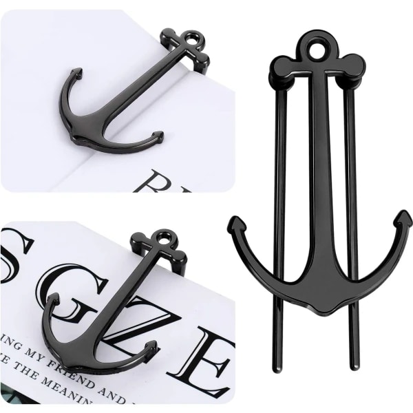 2 ankerbokmerker 2 ankerbokmerker Kreativt bokmerke Metall Sideholder Folding Bookmark - Perfet