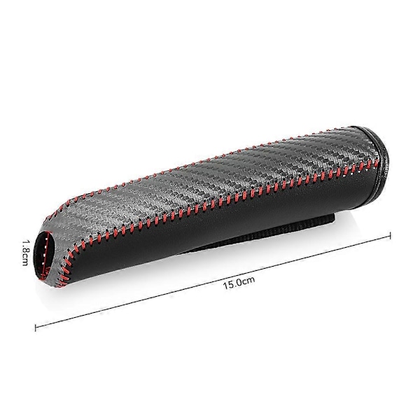Auton nahkainen käsijarru, hiilikuitu, Volvo V50, S60 Truck, S40, XC70, C30, XC60, S80, V40, XC90, XC40 - Perfet Red