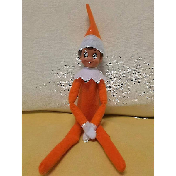 Tonttu-nukke Joulukoriste Lapsille Lahja Yllätys Pehmolelu Jouluporo Tontut Vaaleanpunainen Punainen Värit_ai-Perfet Orange boy