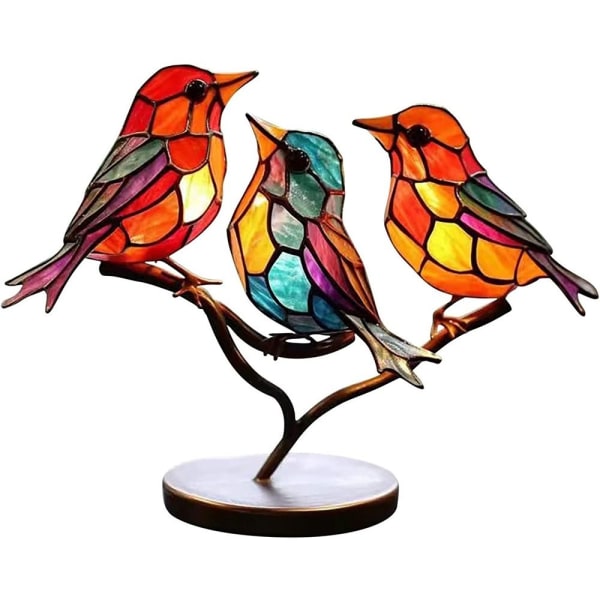 Fargerike fugler ornament Fuglefigur 3 3- Perfet 3