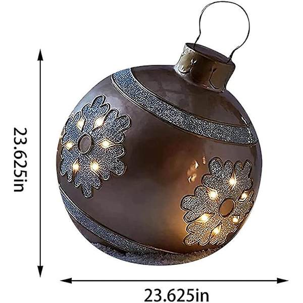 Julgranskulor Dekorationer För Hem Utomhus Uppblåsbara Leksaker Golden snowflake stripes