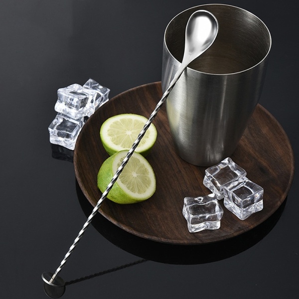 rostfritt stål Cocktail Bar Spiralmönster Drink Shaker Muddle - Perfet