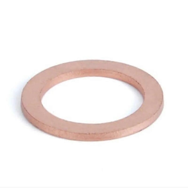 10 stk. M6 M8 M10 M12 M14 M15 M16 M18 M19 M20 tykkelse 2 mm Massiv Kobber Skive Shim Flad Ring Pakningsringe Forsegling Almindelige Skiver - Perfekt M6x12x2mm 10pcs