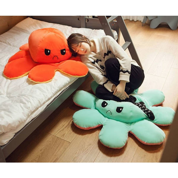 Super Large Flipped Octopus Dobbeltsidet Flipped Doll Octopus Doll - Perfet 130cm